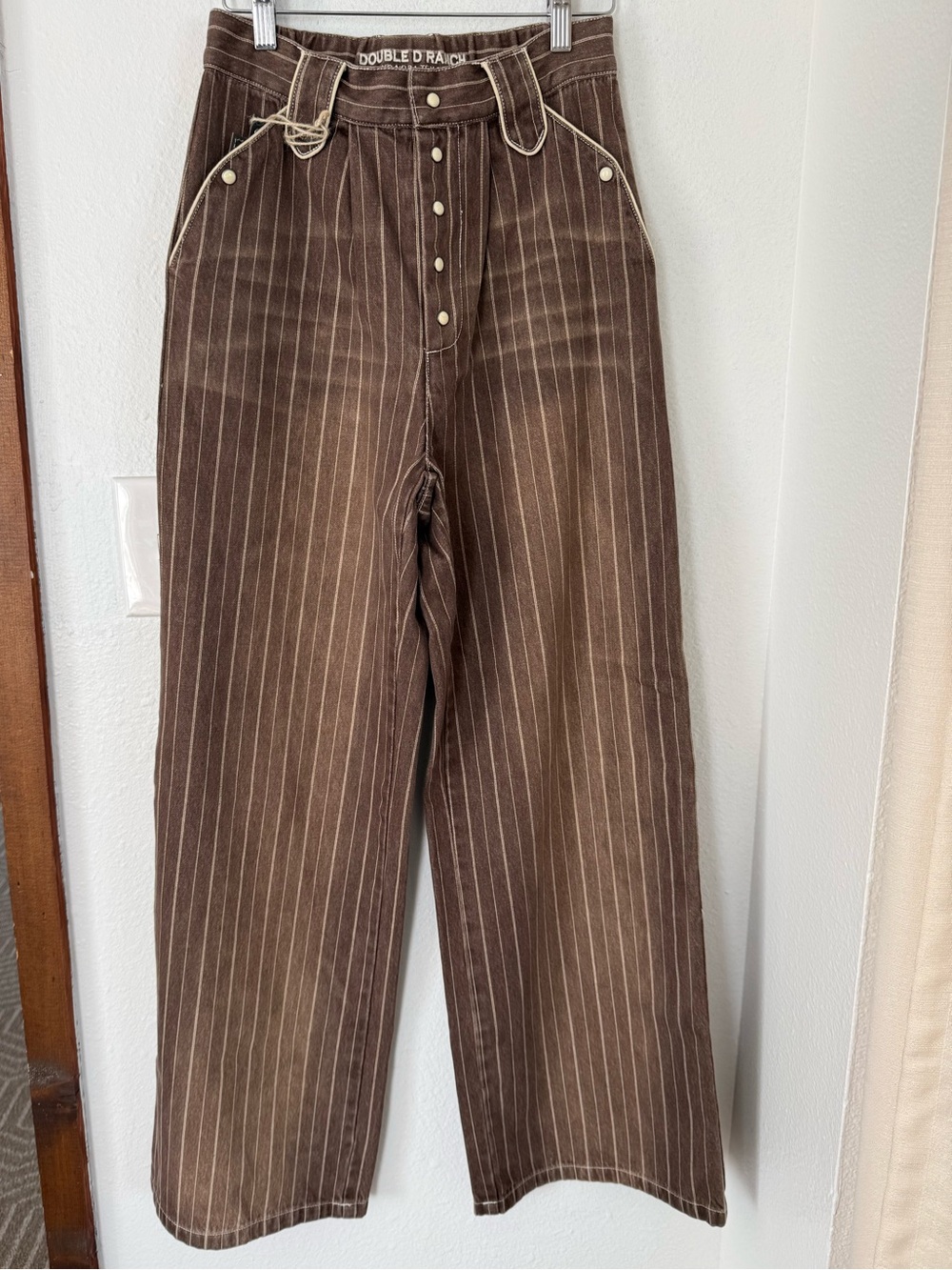 Double D Ranch Brown Pinstripe Pants